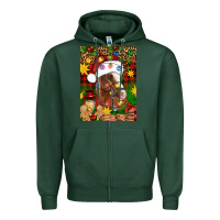 Sports Green Christmas horse Zipper Hoodie - Artiststas