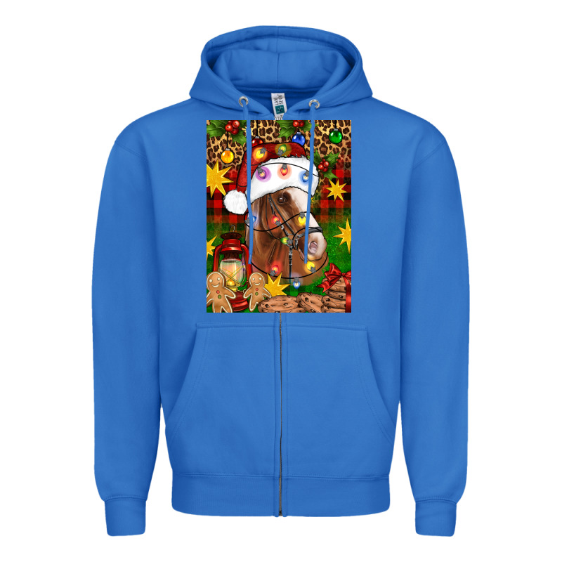 Christmas Horse Zipper Hoodie by Artiststas | Teevron