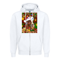 White Christmas horse Zipper Hoodie - Artiststas