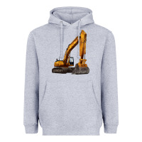 Heather Grey excavator Heavyweight Hoodie - LillyAllenDesigns
