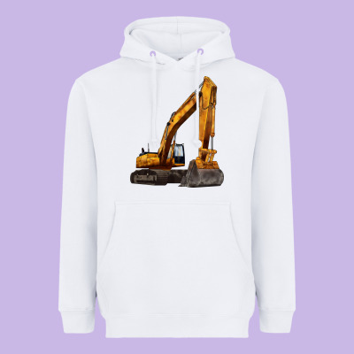 Excavator Heavyweight Hoodie Designed By Lillyallendesigns