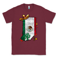 Burgundy mexican indiana Classic Tee - CowhideDigitalArt