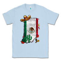 Dusty Blue mexican indiana Classic Tee - CowhideDigitalArt