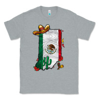 Heather Grey mexican indiana Classic Tee - CowhideDigitalArt