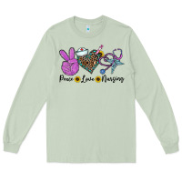Matcha peace love nursing Long Sleeve Tee - CowhideDigitalArt