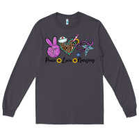 Smoke peace love nursing Long Sleeve Tee - CowhideDigitalArt