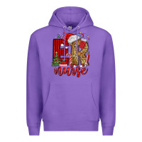 Purple er nurse christmas Premium Hoodie - MaliasSmallBusiness