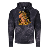 Cloud Black Gold roses afro woman Vintage Hoodie - RanaPortraitStore