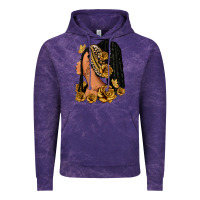 Cloud Purple Gold roses afro woman Vintage Hoodie - RanaPortraitStore