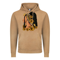 Vintage Camel Gold roses afro woman Vintage Hoodie - RanaPortraitStore