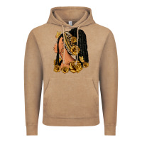 Vintage Coffee Gold roses afro woman Vintage Hoodie - RanaPortraitStore