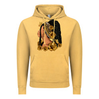 Vintage Mustard Gold roses afro woman Vintage Hoodie - RanaPortraitStore