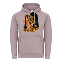Vintage Zinc Gold roses afro woman Vintage Hoodie - RanaPortraitStore