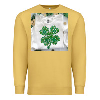Antique Gold shamrock patterned clothing Premium Sweatshirt - MaliasSmallBusiness