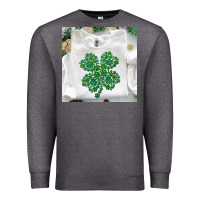 Charcoal Heather shamrock patterned clothing Premium Sweatshirt - MaliasSmallBusiness