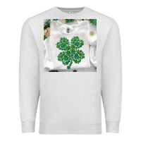 Oatmeal Heather shamrock patterned clothing Premium Sweatshirt - MaliasSmallBusiness