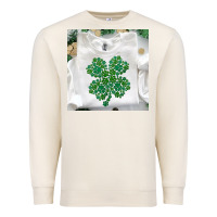 Sandshell shamrock patterned clothing Premium Sweatshirt - MaliasSmallBusiness