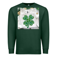 Sports Green shamrock patterned clothing Premium Sweatshirt - MaliasSmallBusiness
