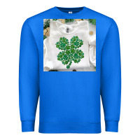 True Royal shamrock patterned clothing Premium Sweatshirt - MaliasSmallBusiness