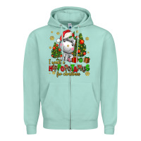 Seafoam i want a hippopotamus for christmas Zipper Hoodie - AdoDesignShop