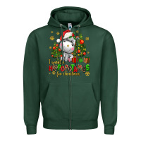 Sports Green i want a hippopotamus for christmas Zipper Hoodie - AdoDesignShop