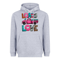 Heather Grey loads of love valentine's day truck Heavyweight Hoodie - Jasminsmagicworld
