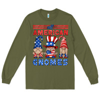 Army Green all american gnomes Long Sleeve Tee - HRA Design Shop