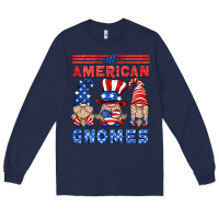 Navy all american gnomes Long Sleeve Tee - HRA Design Shop