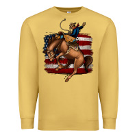 Antique Gold Bucking Bronco Premium Sweatshirt - Jasminsmagicworld