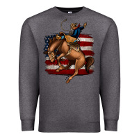 Charcoal Heather Bucking Bronco Premium Sweatshirt - Jasminsmagicworld