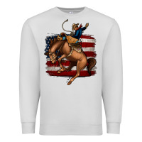 Dove Grey Bucking Bronco Premium Sweatshirt - Jasminsmagicworld