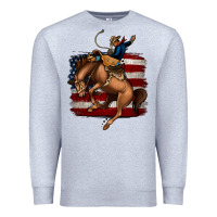 Heather Grey Bucking Bronco Premium Sweatshirt - Jasminsmagicworld