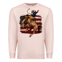 Pale Pink Bucking Bronco Premium Sweatshirt - Jasminsmagicworld