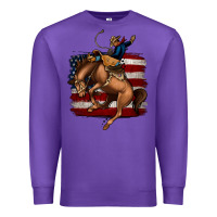 Purple Bucking Bronco Premium Sweatshirt - Jasminsmagicworld