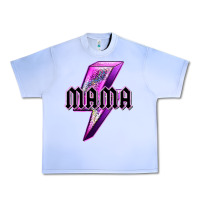 Grape Ice mama neon leopard lightning bolt Urban Heavy Tee - texasbilliewilder