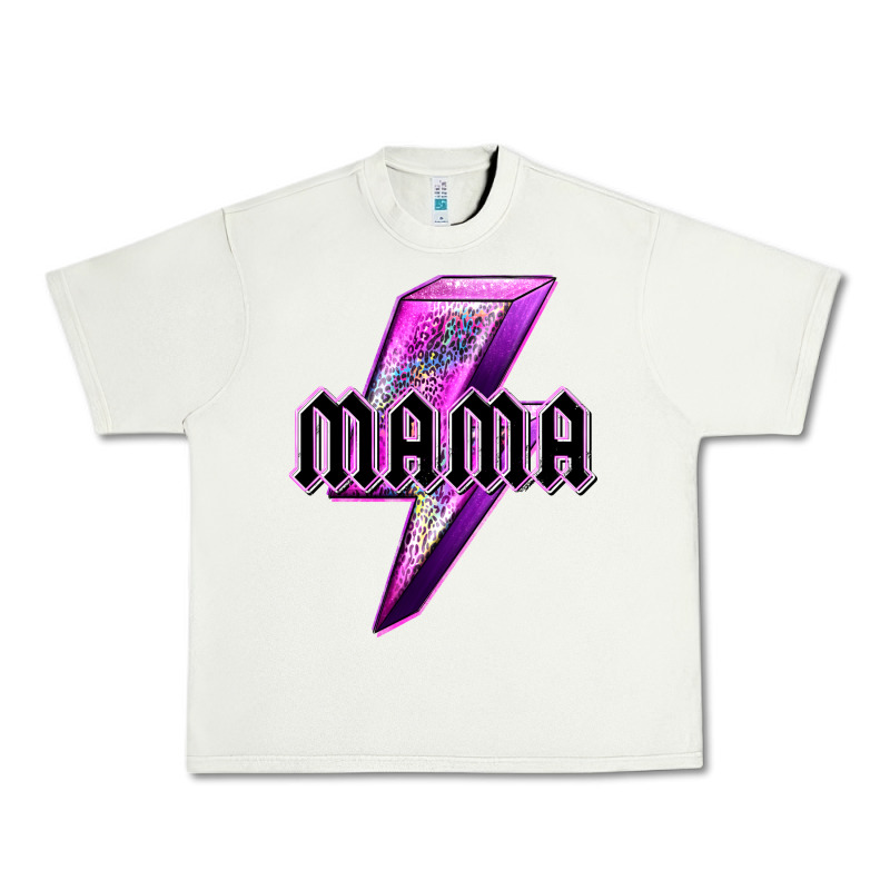 Mama Neon Leopard Lightning Bolt Urban Heavy Tee by texasbilliewilder | Teevron