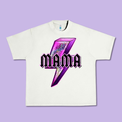 Mama Neon Leopard Lightning Bolt Urban Heavy Tee Designed By Texasbilliewilder
