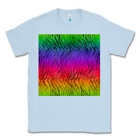 Dusty Blue colorful tiger seamless pattern Classic Tee - BundleAndBundleShop