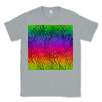 Heather Grey colorful tiger seamless pattern Classic Tee - BundleAndBundleShop
