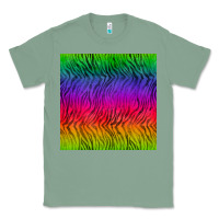 Sage colorful tiger seamless pattern Classic Tee - BundleAndBundleShop