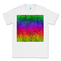 White colorful tiger seamless pattern Classic Tee - BundleAndBundleShop