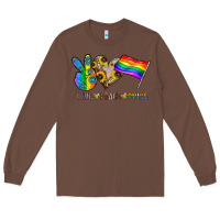 Chestnut peace love pride Long Sleeve Tee - CowhideDigitalArt