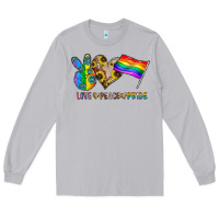 Moon Dust peace love pride Long Sleeve Tee - CowhideDigitalArt