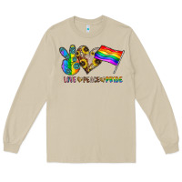 Mushroom peace love pride Long Sleeve Tee - CowhideDigitalArt