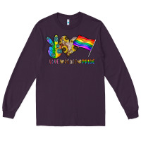 Plum peace love pride Long Sleeve Tee - CowhideDigitalArt
