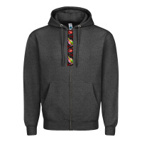 Charcoal Heather Halloween Key Fob Zipper Hoodie - BundleAndBundleShop