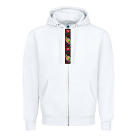 White Halloween Key Fob Zipper Hoodie - BundleAndBundleShop