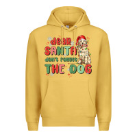 Antique Gold dear santa dont forget the dog Premium Hoodie - MaliasSmallBusiness