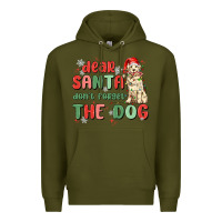 Army Green dear santa dont forget the dog Premium Hoodie - MaliasSmallBusiness