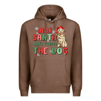 Chestnut dear santa dont forget the dog Premium Hoodie - MaliasSmallBusiness